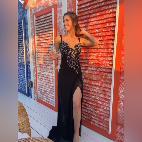 Versace Collection Lace Panel Gown Long Dress sz US 0-2 / IT 38 - Picture 1 of 7